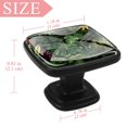 thumbnail image 4 of 4 Pcs Square Cabinet Handle Drawer Pulls Tropical Leaves Knobs with Screws Furniture Office Cabinet Knob Decoration, 4 of 7
