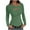 Mint Green, variant on SDNall Fall Women's Long Sleeve Top, Slim Fitted Cutout Shirt Bodysuit Ribbed Knit Blouse
