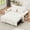 Beige, variant on 61.4 Inch Pull-Out Sofa Bed with USB Ports and Cup Holders, Convertible Loveseat with Adjustable Backrest for Living Room, Apartment, Guest Room, Grey