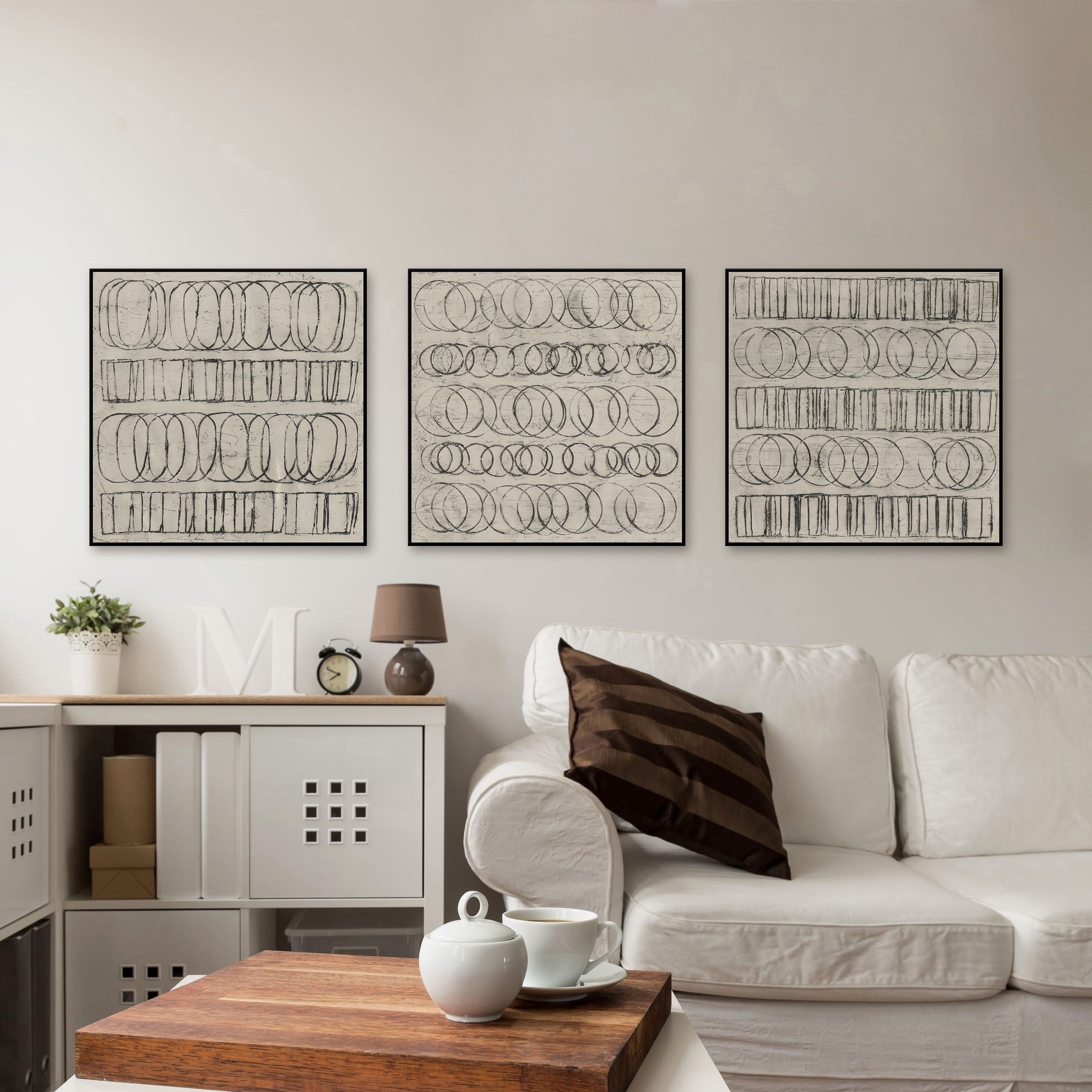 Linked Shapes Triptych