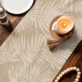 thumbnail image 3 of Brown Palm Leaves Table Runner 70 Inches, Summer Tropical Botanical Coastal Bed Runner Dresser Scarves Tabletop for Indoor Outdoor Parties/Ceremony/Banquet, 13" x 70", 3 of 9