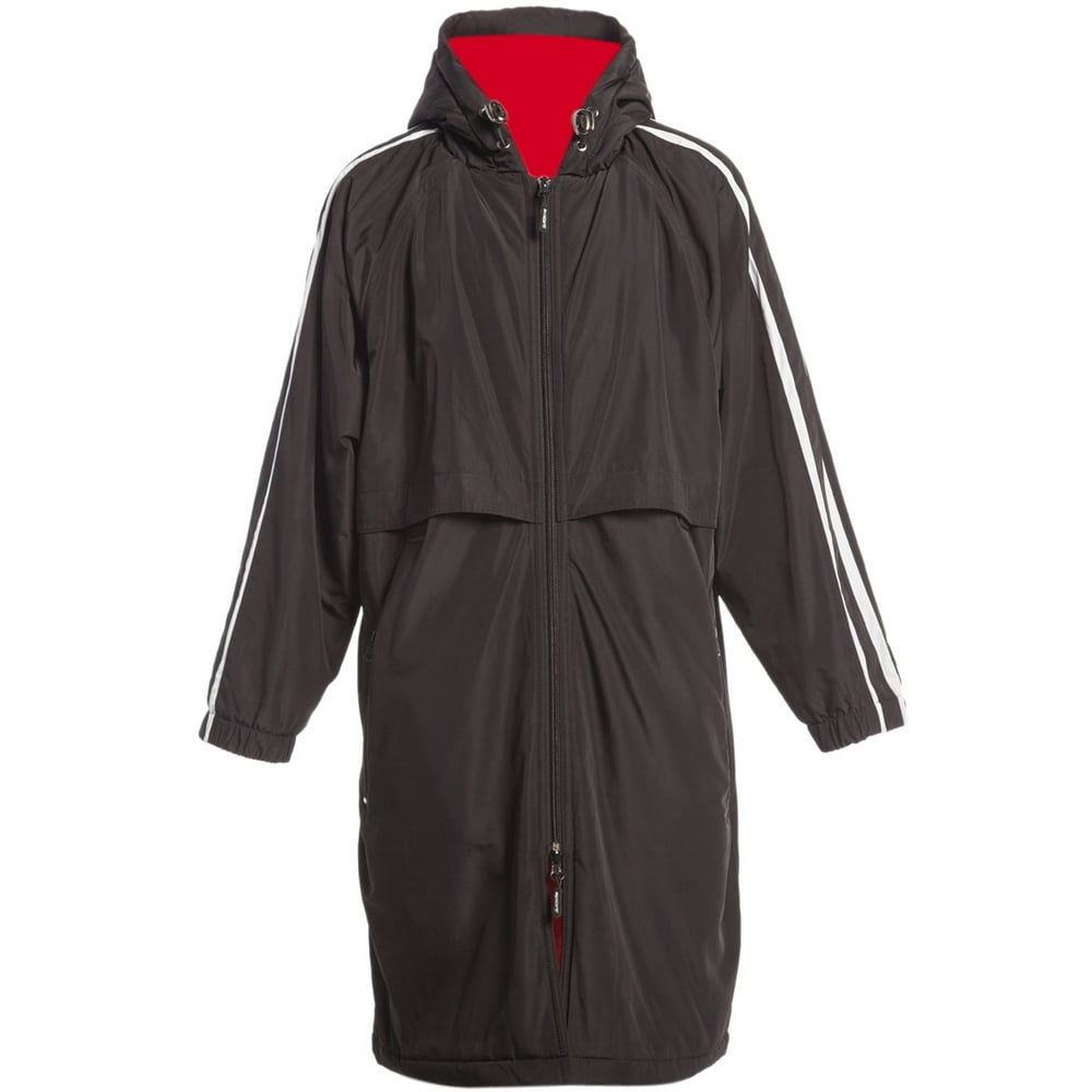 Sporti Striped Comfort FleeceLined Swim Parka Youth (Youth, Black