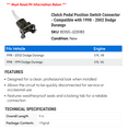thumbnail image 2 of Clutch Pedal Position Switch Connector - Compatible with 1998 - 2002 Dodge Durango 1999 2000 2001, 2 of 2