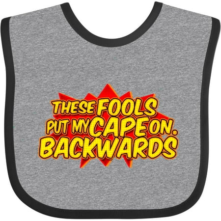 

2pcs These Put My Cape on Backwards Red Baby Bib