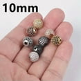 thumbnail image 4 of U8MO 5pcs 8mm 10mm Round Ball Rose Gold Silver Crystal & Copper Metal Loose Beads-Rose Gold & Black-10mm, 4 of 8