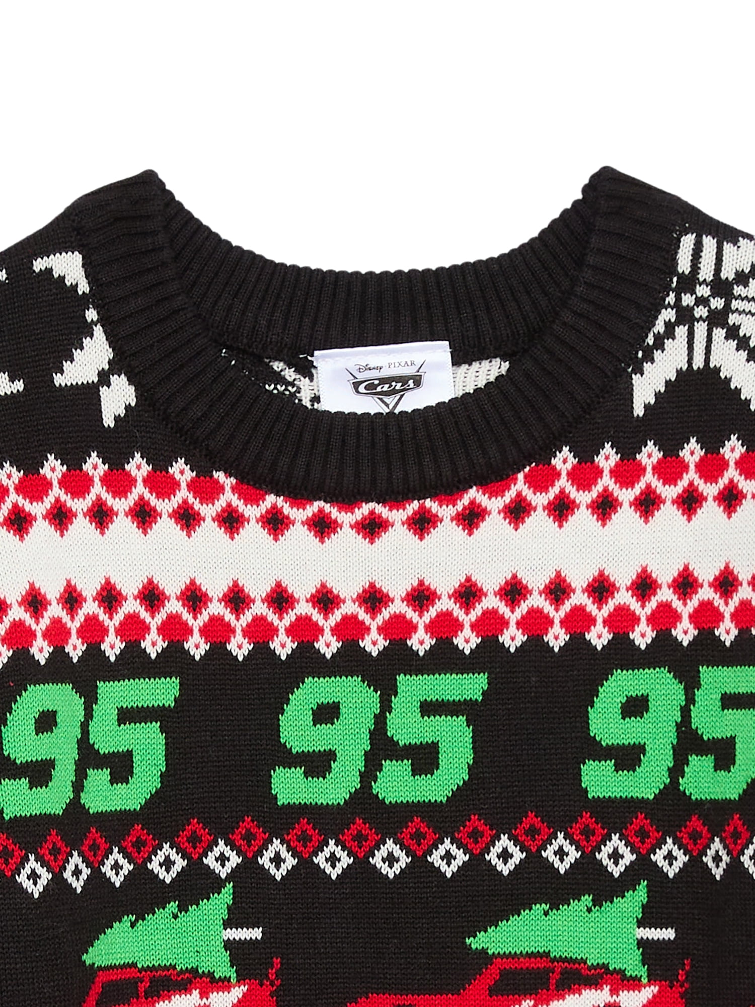Disney Pixar Cars Toddler Boy Holiday Sweater with Long Sleeves, Sizes 12M-5T