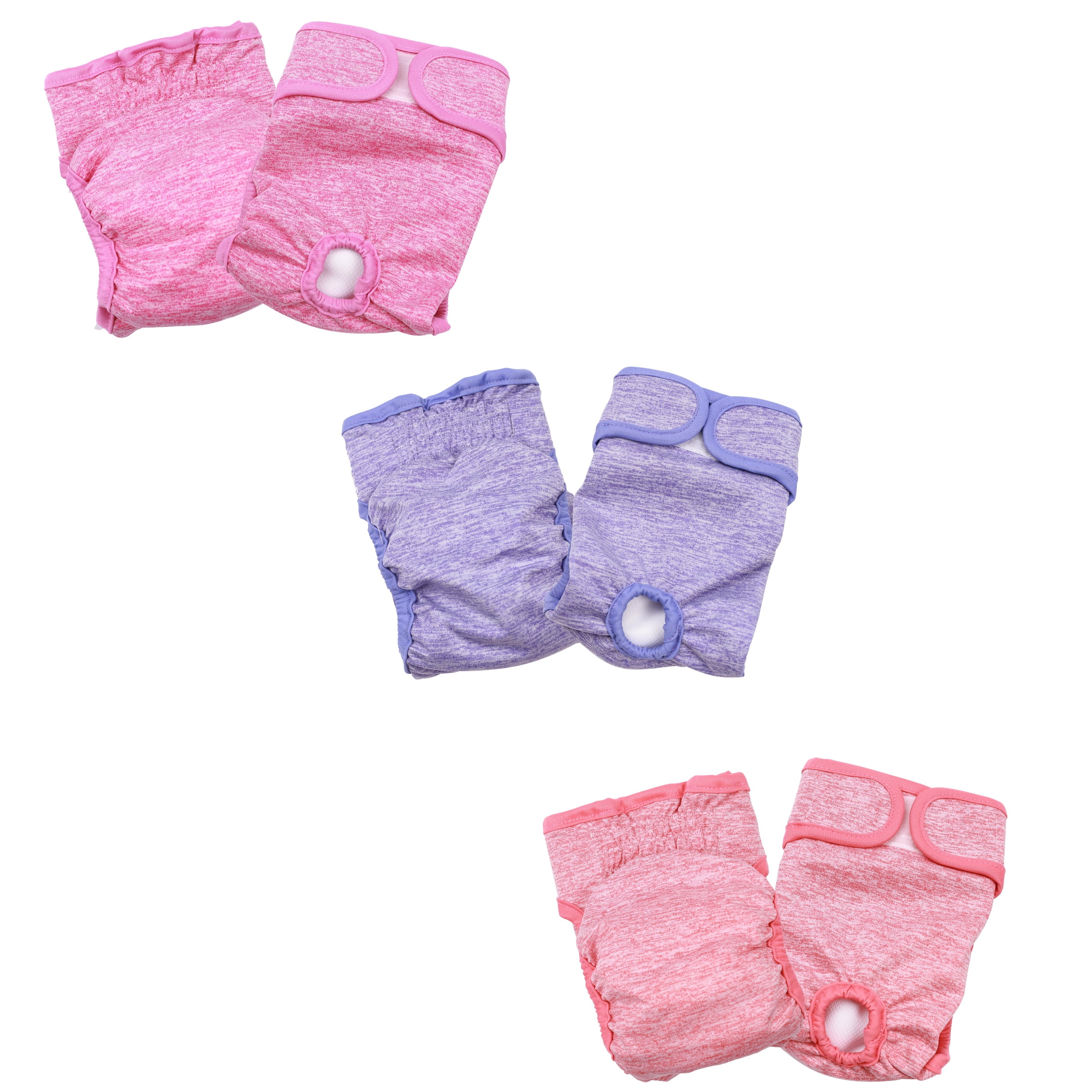 (2 pack) Vibrant Life Washable Dog Diapers for Female Dogs,Medium, 3 Count