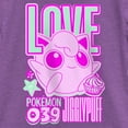 thumbnail image 2 of Girl's Pokemon 039 Love Jigglypuff  Graphic Tee Purple Berry Medium, 2 of 4