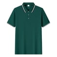 thumbnail image 2 of GEWSEY Men's Polo Shirts Classic Short Sleeve Polo T Shirts Cotton Pique Casual Summer Fashion Golf Shirt (Dark Green, S), 2 of 9