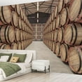 thumbnail image 2 of Peel and Stick Wallpaper Canvas Wooden barrels Warehouse Modern Art Wall Mural Decor Self Adhesive and Removable 69in x 98in, 2 of 8