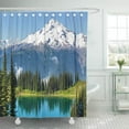 thumbnail image 1 of ABPHQTO Blue Lake y Glacier Peak en Washington EE. UU. Cortina de ducha verde 160x180 cm, 1 of 1