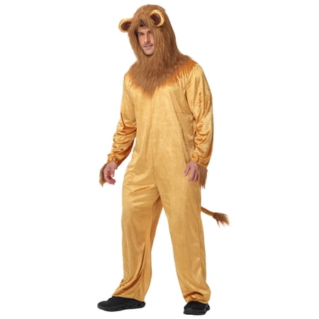 Seasons Adult Lion Jumpsuit Halloween Costume, Animal Costume