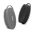 thumbnail image 1 of wonima11 Silicone Body Scrubber, Silicone Loofah, Bath Cleaning Scrubber, Shower Sponge Glove, Exfoliating Body Brush for Wet or Dry Brushing, More Hygienic Than Traditional Loofah (Black and Grey), 1 of 1