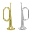 thumbnail image 3 of Sonducket Trompeta de caballería de latón, juguete de aprendizaje temprano, instrumento de música, juguetes vocales intelectuales, bocina para Accesorios para instrumentos musicales Plata, 3 of 6