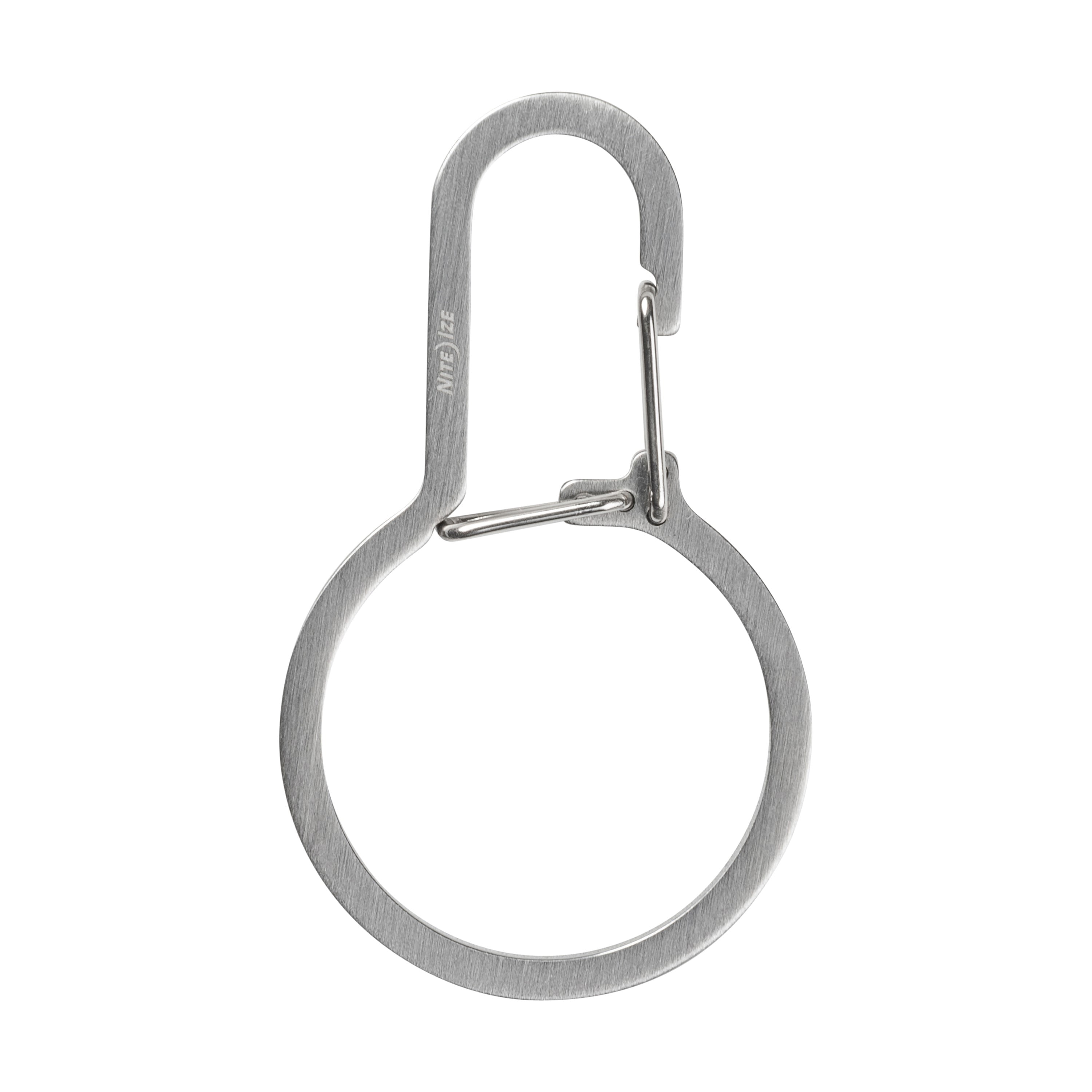Nite Ize DualPass Dual Chamber Key Ring - Heavy-Duty Carabiner Clip with Inner Gate - Organizer Keychain for Multiple Keys & Fobs - Ring Carabiner - 4 Pack