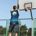 thumbnail image 5 of Naloa Night Sky Moon Dolphin Basketball Jersey Reversible Men's Mesh Athletic Sports Shirts Training Practice S-4XLX-Large, 5 of 6