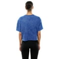 thumbnail image 5 of Women's New Era Blue Detroit Lions Cropped Boxy Sport Classics Mineral Wash T-Shirt, 5 of 5