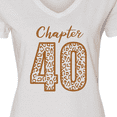 thumbnail image 4 of Inktastic Chapter 40 Fortieth Birthday Leopard Print Women's V-Neck T-Shirt, 4 of 5