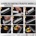 thumbnail image 5 of JUNZHIDAO Refillable Wrap Dispenser with Slide Cutter Food Cling Wrap Film Cutter (Black), 5 of 7