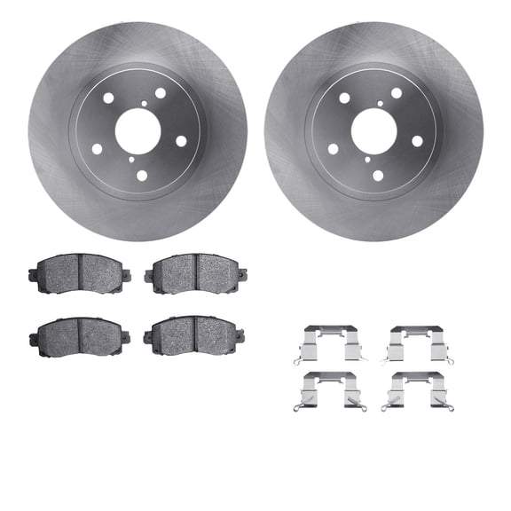 Dynamic Friction Company Front Brake Rotors with 5000 Advanced Brake Pads includes Hardware 6512-13240