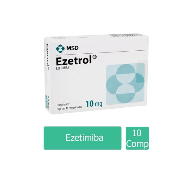 Ezetrol comprimidos 10 pzas de 10 mg c/u