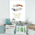 thumbnail image 3 of Designart 'Your VIbe Attracts Your Tribe Two Feathers ' Bohemian & Eclectic Framed Art Print, 3 of 4