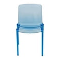 thumbnail image 6 of LeisureMod Murray Mid-Century Modern Dining Chair - Transparent Blue Acrylic, Ergonomic Design, Stackable, 6 of 9
