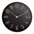 thumbnail image 1 of 10.75” Contemporary Black & Gold Wall Clock, 1 of 4