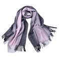 thumbnail image 1 of Pañuelo pashmina para la cabeza, estola tipo cárdigan grande y suave con flecos, negro y rosa Negro + rosa Yuyangstore Winter Warm Shawl Cardigan, 1 of 6