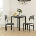 thumbnail image 2 of HOMCOM Dining Table Set for 2, Kitchen Table and Chairs, Grey Wood Effect, 2 of 10