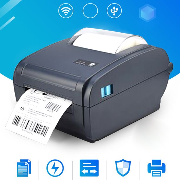 Dallas Thermal Label Printer Wide Format Automatic Label Detection  Transparent Lid High Printing Speed Commercial Direct Thermal Printer for  Business ...