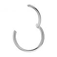 thumbnail image 2 of GAVONO 5pcs Surgical Steel Hoop Nose Ear Hinged Tragus Ring 14G-20G, Diameter 6mm-16mm,-8 mm-Steel color-16g (1.2 mm), 2 of 2