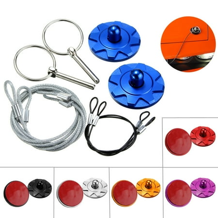 Flush Repair Kit 2x Universal Racing Car Bonnet Plus Flush Mount Hood Latch Pin Key Locking Kit 6 Colors ()