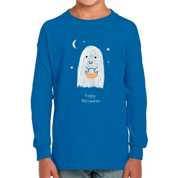 Cute Ghost Doodle Long Sleeve Toddler -Image by Shutterstock, 5 Toddler