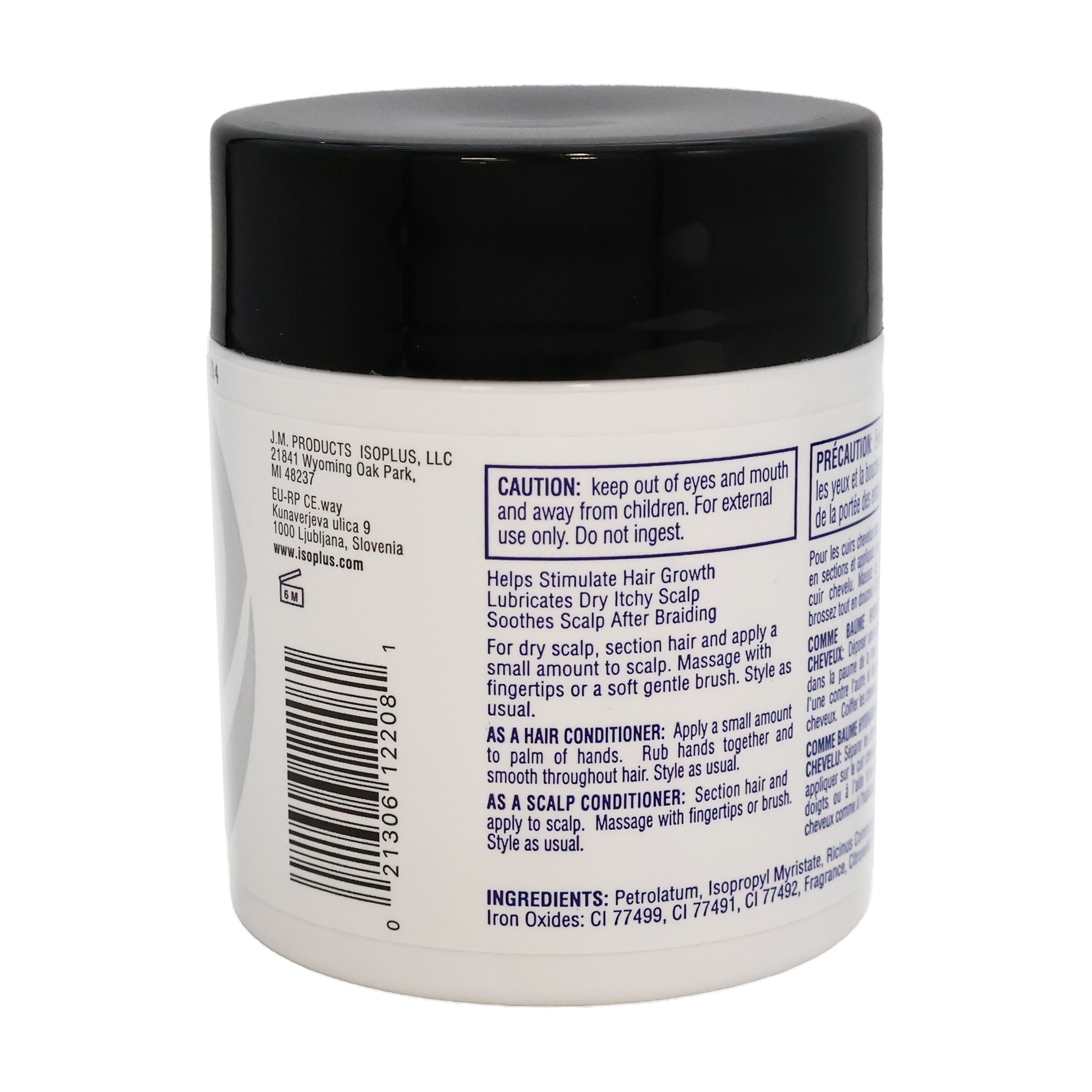Isoplus Black Castor Oil & Coconut Oil Hair & Scalp Conditioner 5.25 Oz.,Pack of 3