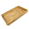 thumbnail image 3 of Rattan Tray, Tabletop Rattan Basket Hand Woven Serving Tray Snack Storage Basket Bread Serving Tray Multifunctional Serving Tray for Dining Coffee Home Decor, 3 of 8