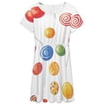 thumbnail image 3 of Candy Pattern Rainbow Lollipop Dress Summer Street Style Dresses Female Short Sleeve Printed Sundress, 3 of 7