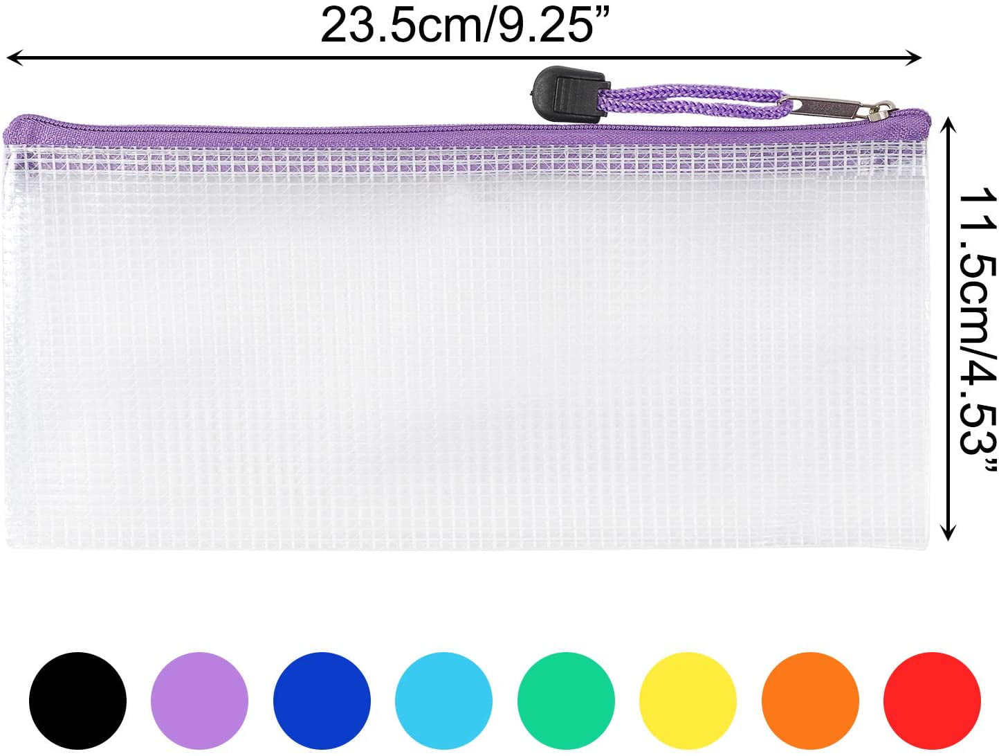 16 pezzi Poly zip Chiusura file borse busta file bag bill bag Pencil Case 8 colori BIEE multicolore 
