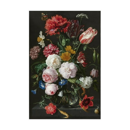 Still Life With Flowers In A Glass Vase Print Wall Art By Jan