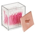 thumbnail image 6 of mDesign Plastic Bathroom Vanity Countertop Organizers, Set of 4, Clear/Rose Gold, 6 of 8