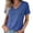 Blue-#001, variant on T Shirts for Women V Neck Short Sleeve Loose Casual Undershirts Summer Trendy Basic Lightweight Solid Color Tops,Pink 2XL