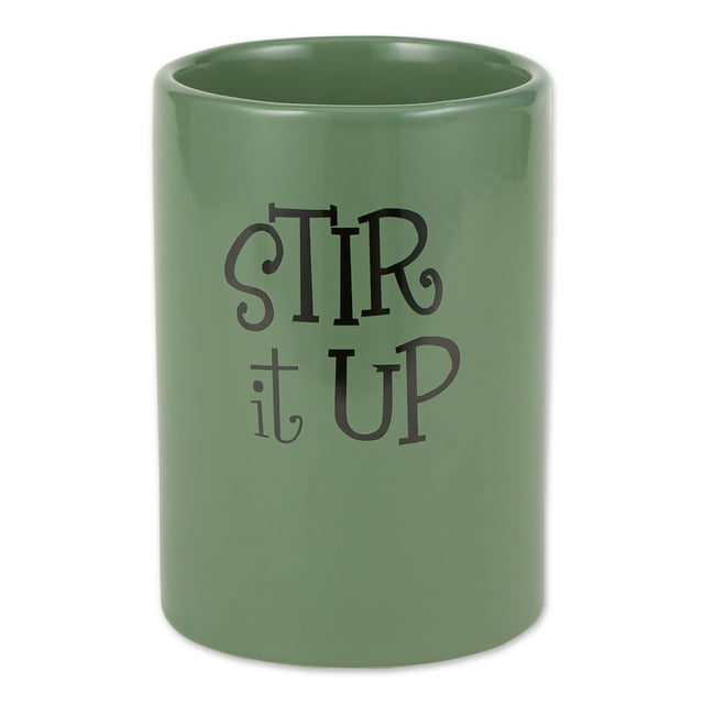Design Imports DII Artichoke Green Stir It Up Ceramic Utensil Holder