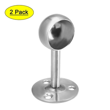 Uxcell 1.26" Pipe Dia 304 Stainless Steel Wardrobe Pipe Bracket, 4 Pcs