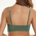 thumbnail image 4 of Women Bathing Suits Square Neck Ruched Blouson Tank Top Swim Dress Summer Beach Holiday Top Army Green XXL, 4 of 5