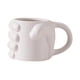 thumbnail image 2 of Taza de café con diseño de puño de 300 ml (10 oz) para hombres y mujeres, taza de té moderna para café Blanco, 2 of 9