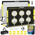 thumbnail image 1 of Set de porterías de fútbol KJSUE para niños con 2 redes de 6 x 4 pies, balón, bomba y accesorios, 1 of 7