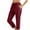 Wine-A, variant on Cotton Linen Capri Pants For Women Drawstring Elastic Waist Solid Color Summer Stylish Comfy Pant With Pockets (XL, White-A)