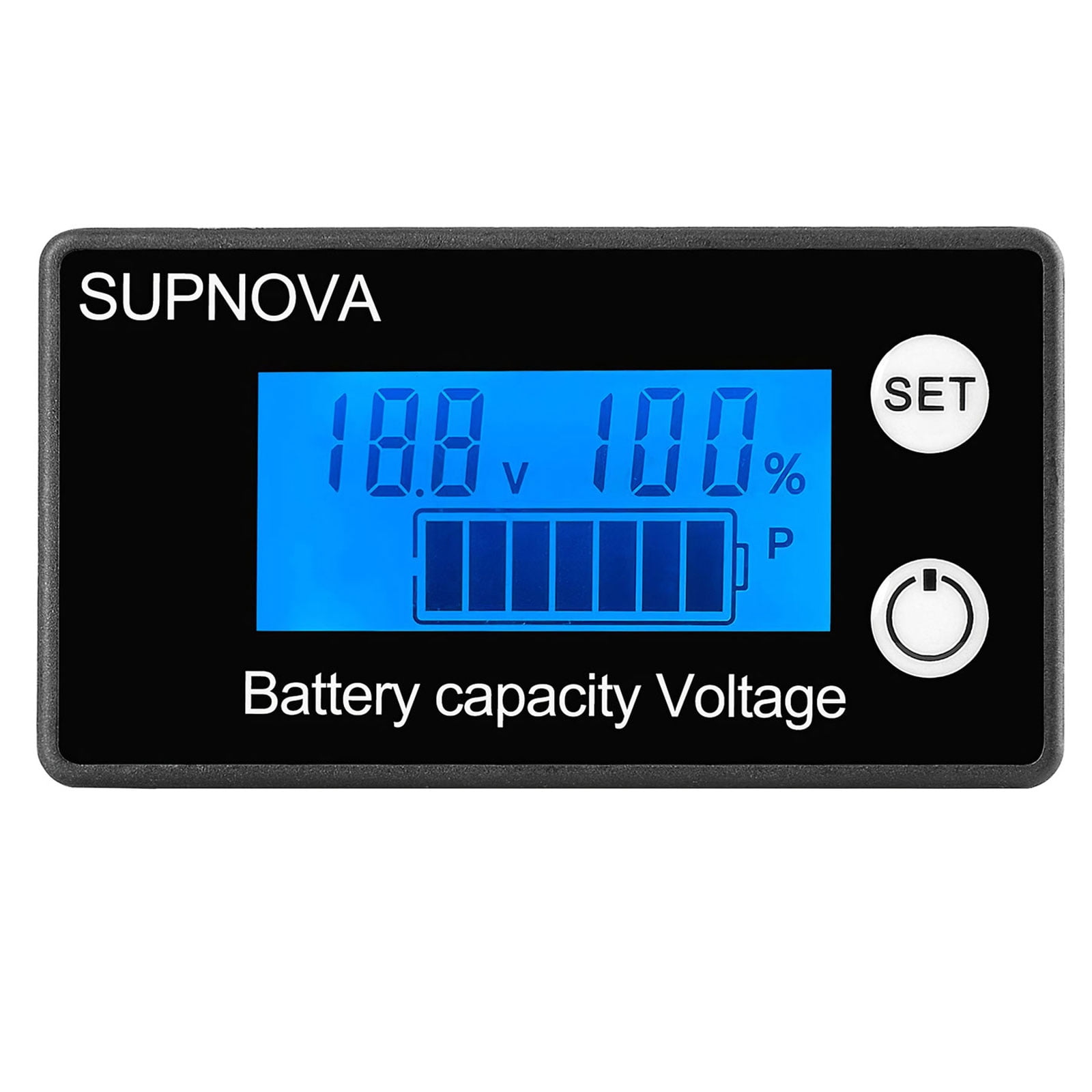 6V-48V Digital LED Acid Lead Battery Indicator Voltmeter Double Display Red/Blue 
