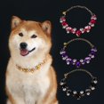 thumbnail image 2 of Chic Rhinestone Pendant Pet Collar – Gold Color Chain, Holiday Party Decoration, Adjustable Fashion Pet Supplies, 2 of 8