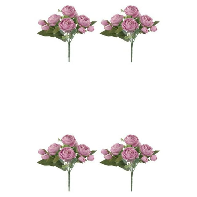 ZheElen Long-lasting Durability Easy To Clean Artificial Flower Arrangement For Wedding Decoration Realistic Appearance purple 2Set